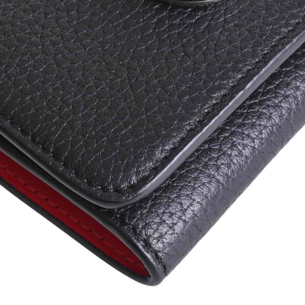 Christian Louboutin Leather Trifold Compact Wallet Black - Picture 3 of 7